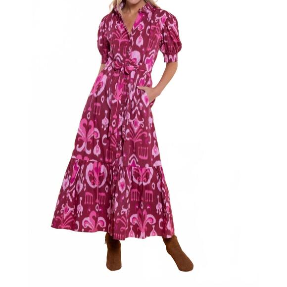NEW SHERIDAN FRENCH birdie maxi dress in merlot ikat NEW SHERIDAN FRENCH birdie maxi dress in merlot ikat